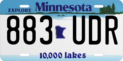 MN license plate 883UDR