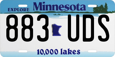 MN license plate 883UDS