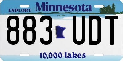 MN license plate 883UDT
