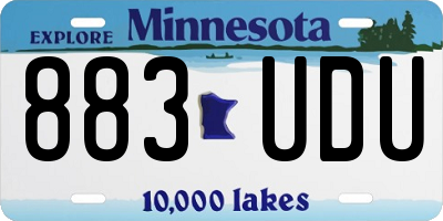 MN license plate 883UDU