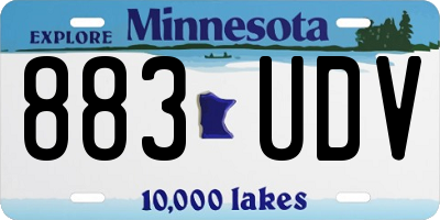 MN license plate 883UDV