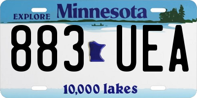 MN license plate 883UEA