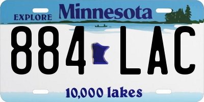 MN license plate 884LAC