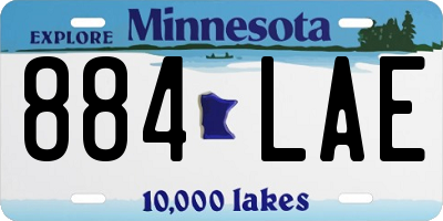 MN license plate 884LAE