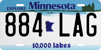 MN license plate 884LAG