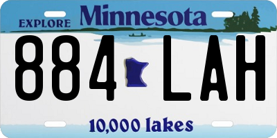 MN license plate 884LAH