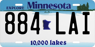 MN license plate 884LAI