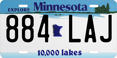 MN license plate 884LAJ