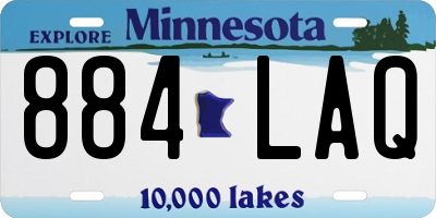 MN license plate 884LAQ