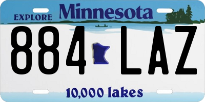 MN license plate 884LAZ