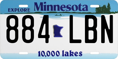 MN license plate 884LBN