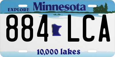 MN license plate 884LCA