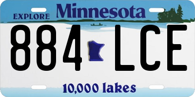 MN license plate 884LCE