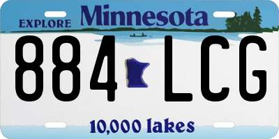 MN license plate 884LCG