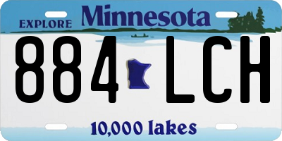 MN license plate 884LCH