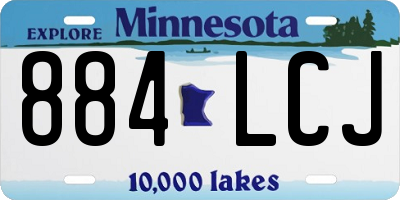 MN license plate 884LCJ