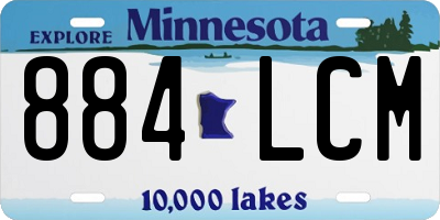 MN license plate 884LCM