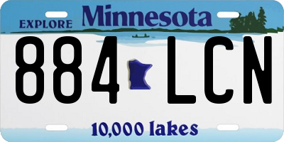 MN license plate 884LCN