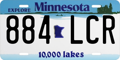 MN license plate 884LCR