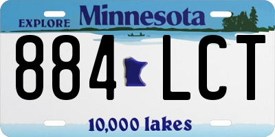 MN license plate 884LCT