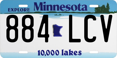 MN license plate 884LCV
