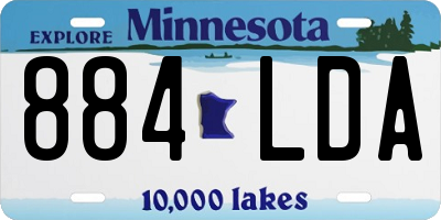MN license plate 884LDA