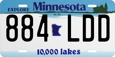 MN license plate 884LDD