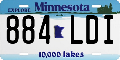 MN license plate 884LDI