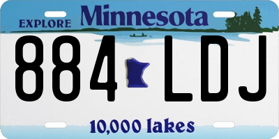 MN license plate 884LDJ