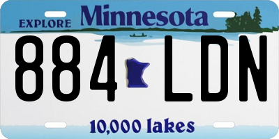 MN license plate 884LDN