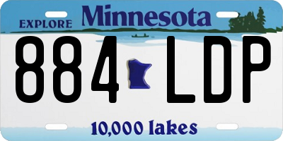 MN license plate 884LDP