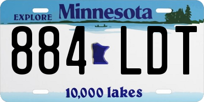 MN license plate 884LDT
