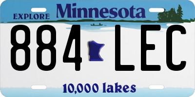 MN license plate 884LEC