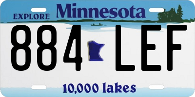 MN license plate 884LEF
