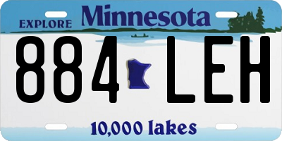 MN license plate 884LEH