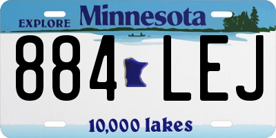 MN license plate 884LEJ