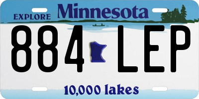 MN license plate 884LEP