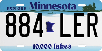MN license plate 884LER