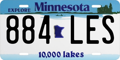 MN license plate 884LES
