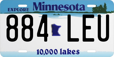 MN license plate 884LEU