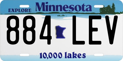 MN license plate 884LEV