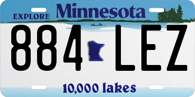 MN license plate 884LEZ