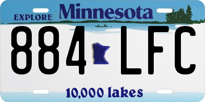 MN license plate 884LFC