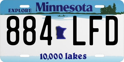 MN license plate 884LFD