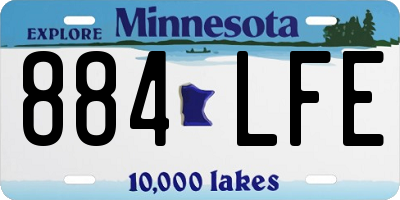MN license plate 884LFE