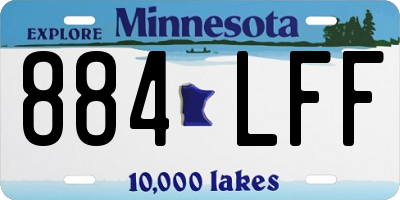 MN license plate 884LFF