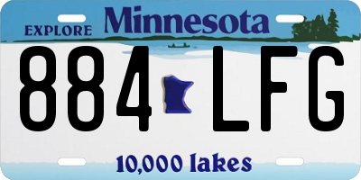 MN license plate 884LFG