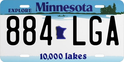 MN license plate 884LGA