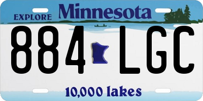MN license plate 884LGC