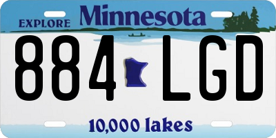 MN license plate 884LGD